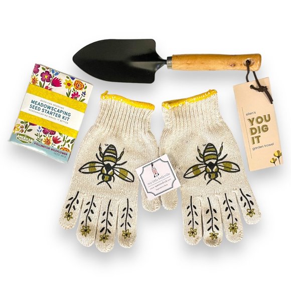🆕 My Little Belleville  GARDENING GLOVES + Ellen GARDEN TROWL + 5 SEEDS PACKETS - Picture 1 of 11